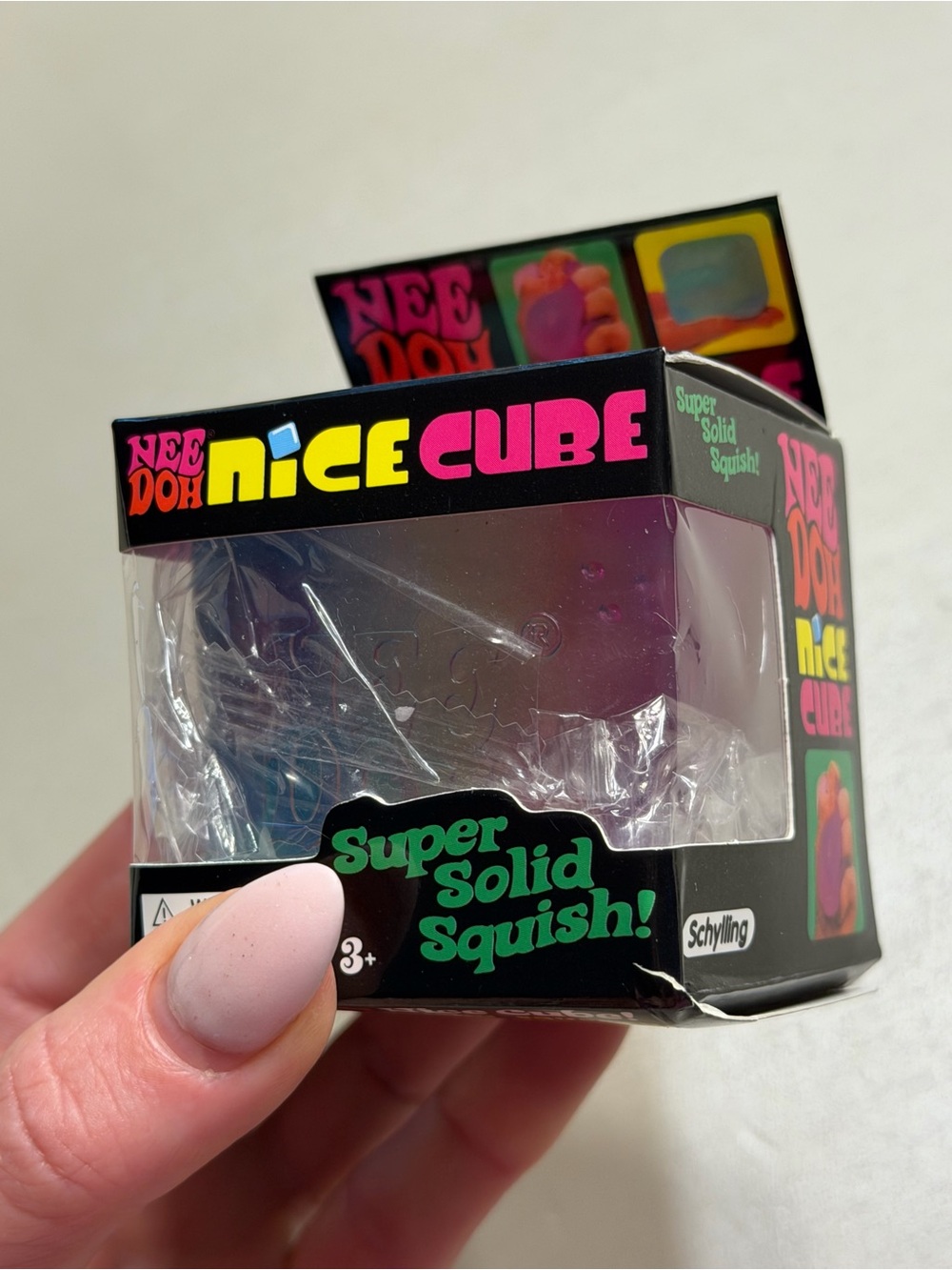 Needoh Rainbow Iridescent Cube Super Solid Squish - Picture 6 of 6